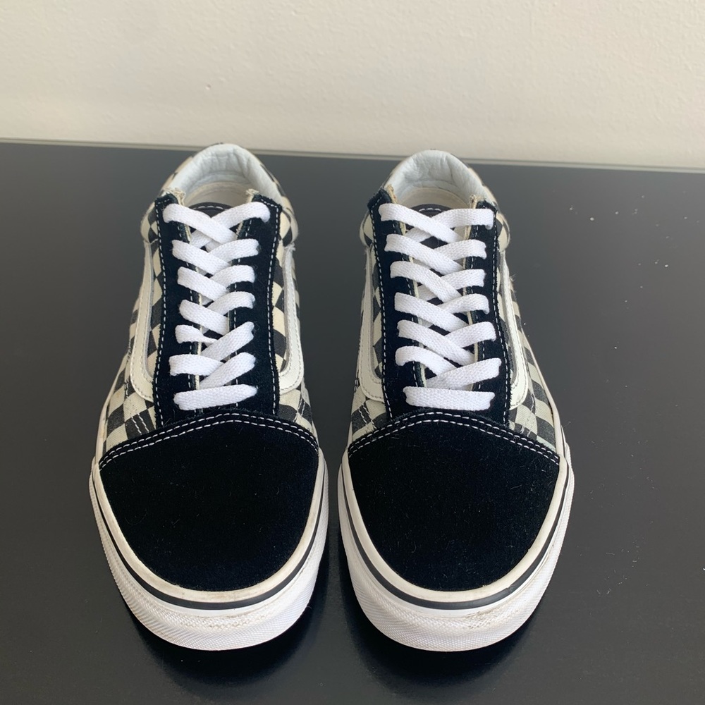 Van old sloop checkerboard skate shoe